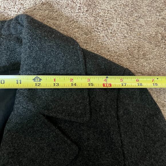 Esprit Womens Double Breasted Wool Pea Coat L Gray Classic Preppy Minimalist - Picture 9 of 9